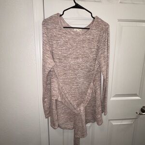 Jane and Delancey Heathered Pink Tunic